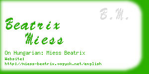 beatrix miess business card